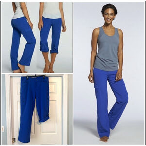 Fabletics Serena Wide Leg Convertible Cargo Pants XL Electric Blue